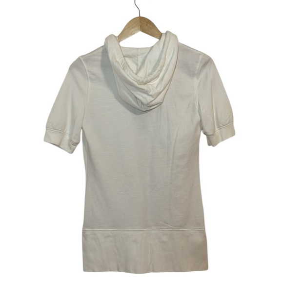 Hollister 2010s White Short-Sleeve Zip-Up Hoodie, Jacket, Medium - Picture 2 of 6